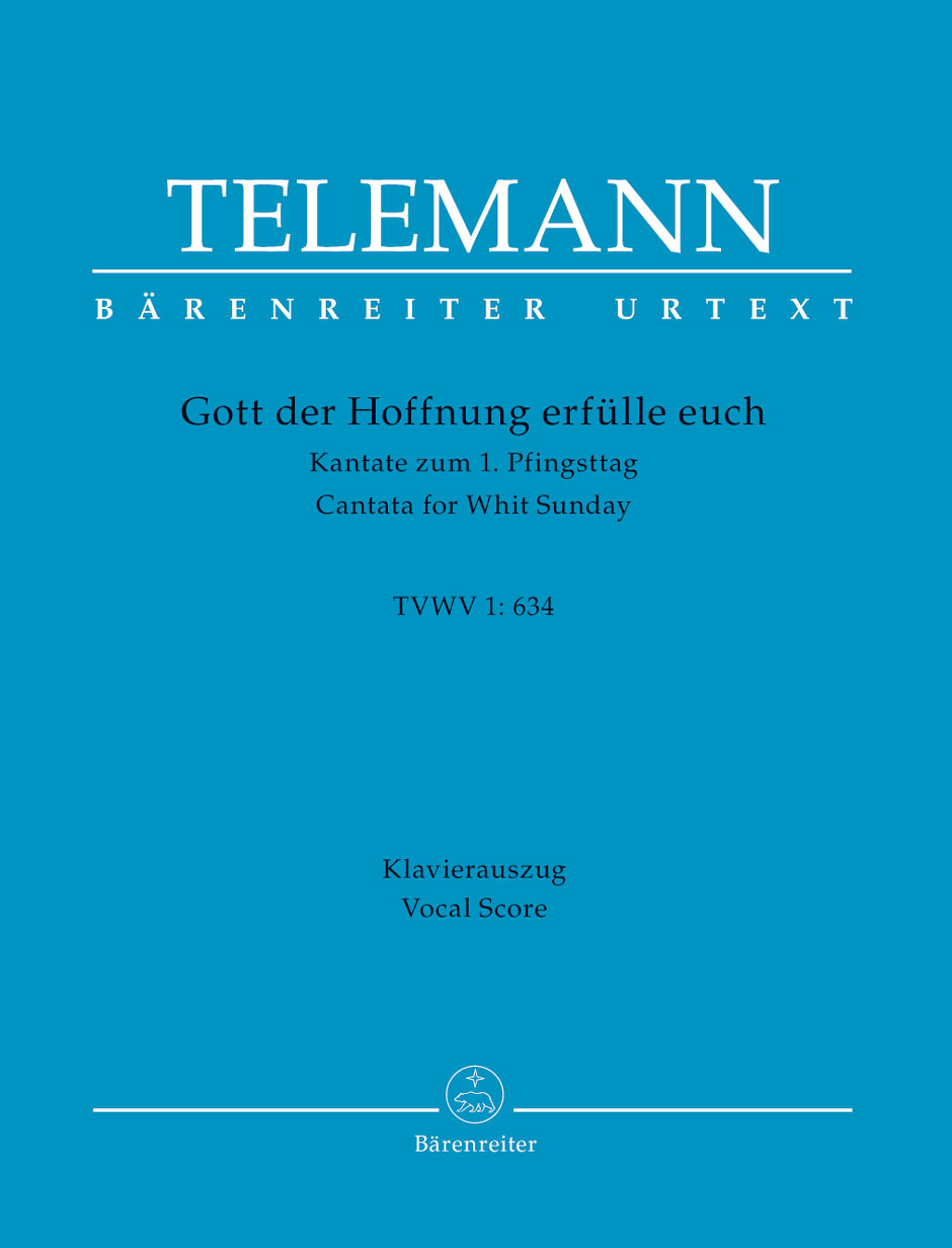 Gott der Hoffnung erfülle euch: Cantata for Whit Sunday, Piano Reduction. 9790006562688 Gott der Hoffnung erfülle euch: Cantata for Whit Sunday, Piano Reduction. 9790006562688