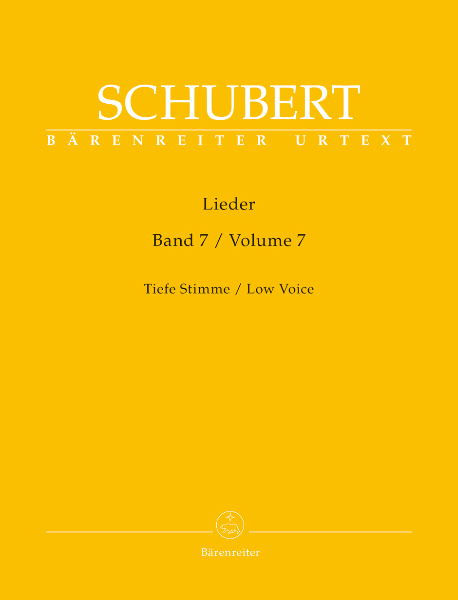Lieder Volume 7, D182 - D 260, Low Voice and Piano. 9790006530786