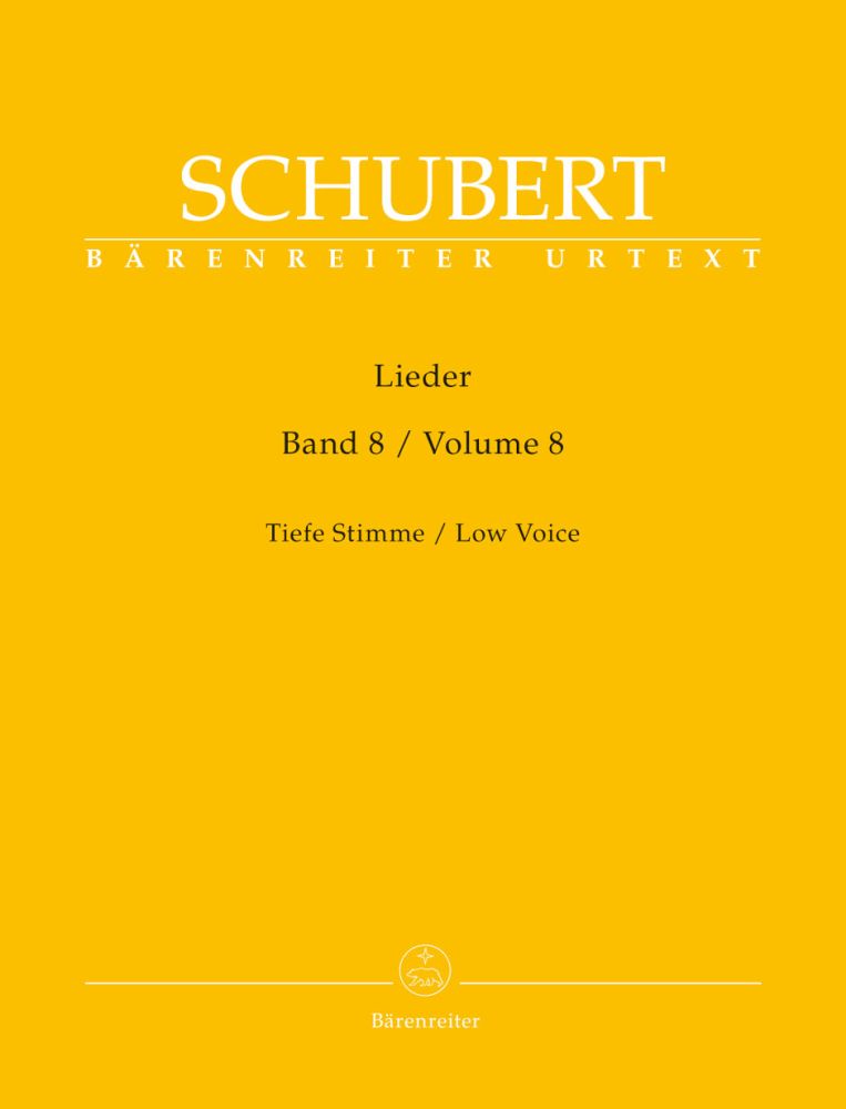 Lieder Volume 8, D 262 - D 323, Low Voice and Piano. 9790006530793 Lieder Volume 8, D 262 - D 323, Low Voice and Piano. 9790006530793