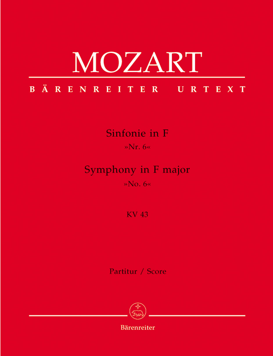Symphony In F Major No. 6 KV 43, Orchestra, Score