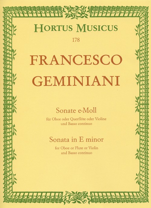 Sonate für Oboe und Basso continuo e-Moll