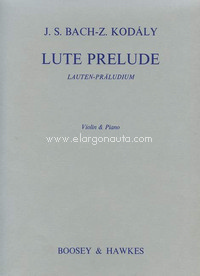 Lute Prelude, for violin and piano. 9790060010705