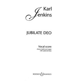 Jubilate Deo, for mixed choir (SATB) and organ (3 trumpets and 3 trombones optional), vocal/piano score. 9790060116285