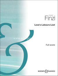Love's Labour's Lost op. 28 (Four Songs op. 28a + Suite op. 28b), for voice and small orchestra