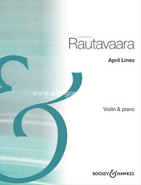 April Lines, for violin and piano. 9790060119231