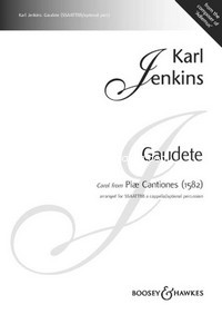 Gaudete, Carol from Piae Cantiones, for mixed choir (SSAATTBB) and percussion instruments (optional), choral score. 9790060119286