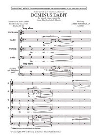 Dominus dabit benignitatem, from The Strathclyde Motets, for mixed choir (SATB) a cappella. 9790060119316