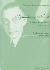 Symphony No. 2 op. 27, Theme from the 3rd part, for cello and piano. 9790060116155