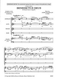 Benedictus Deus, for mixed choir (SATB) a cappella