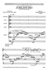 Jubilate Deo, for mixed choir (SATB) and organ, choral score