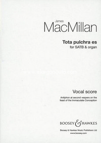 Tota pulchra es, for mixed choir (SATB) and organ, choral score. 9790060122842