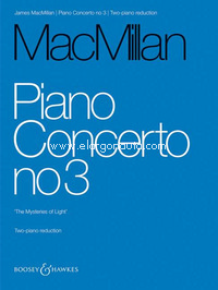 Piano Concerto No. 3, The Mysteries of Light, for piano and orchestra, piano reduction for 2 pianos