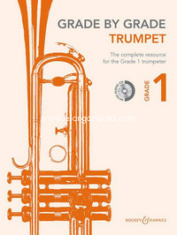 Grade by Grade - Trumpet, Grade 1, for trumpet and piano, edition with CD. 9780851627199