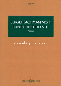 Piano Concerto No. 1 f sharp minor op. 1, for piano and orchestra, study score. 9780851627304