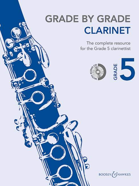 Grade by Grade - Clarinet, Grade 5, for clarinet and piano, edition with CD