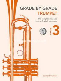 Grade by Grade - Trumpet, Grade 3, for trumpet and piano, edition with CD
