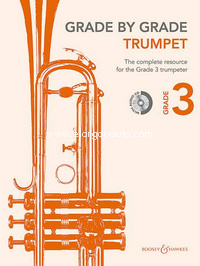 Grade by Grade - Trumpet, Grade 3, for trumpet and piano, edition with CD. 9780851629957