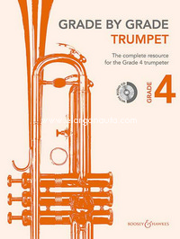 Grade by Grade - Trumpet, Grade 4, for trumpet and piano, edition with CD