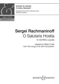 O Salutaris Hostia, adapted from The Liturgy of St John Chrysostom, for mixed choir (SSATBB) a cappella. 9780851629599