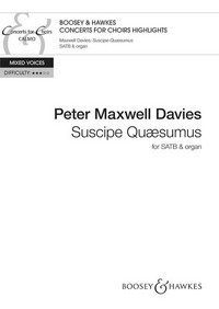 Suscipe Quaesumus, Words from The Roman Missal, for mixed choir (SATB) and organ, choral score. 9781784540050
