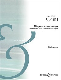 Allegro ma non troppo, for percussion and tape, score