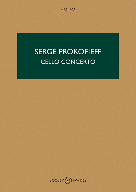Cello Concerto in E minor op. 58, for cello and orchestra, study score