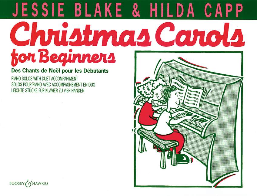 Christmas Carols for Beginners, Piano solos with duet accompaniment, for piano (4 hands). 9790060013133