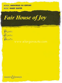 Fair House of Joy op. 12/7, Song from Seven Elizabethan Lyrics, for voice (in Bb) and piano