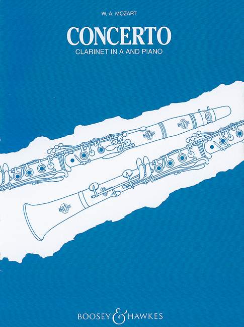 Clarinet Concerto A Major KV 622, arranged for clarinet in A and piano. 9790060038655