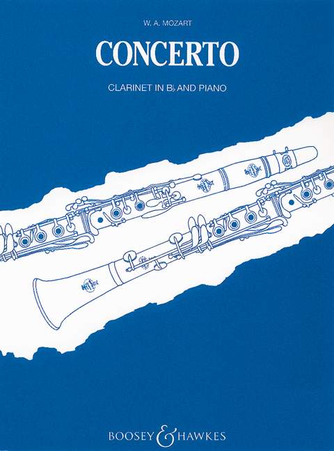 Clarinet Concerto A Major KV 622, for clarinet in Bb and orchestra, piano reduction with solo part. 9790060038662
