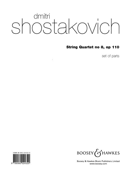 String Quartet No. 8 op. 110, set of parts. 9790060024320