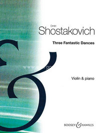 Three Fantastic Dances op. 5, for violin and piano