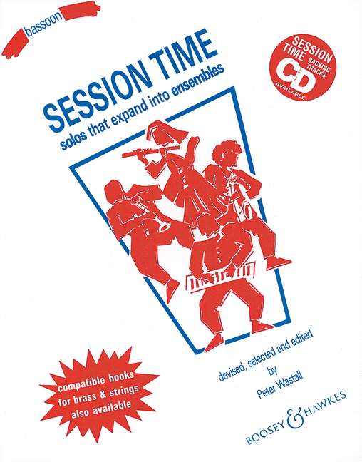 Session Time, Solos that expand into ensembles, for bassoon (flexible woodwind ensemble) and piano ad libitum, bassoon part. 9790060081620