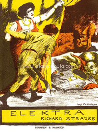 Elektra op. 58, Tragedy in one act, vocal/piano score. 9790060025570