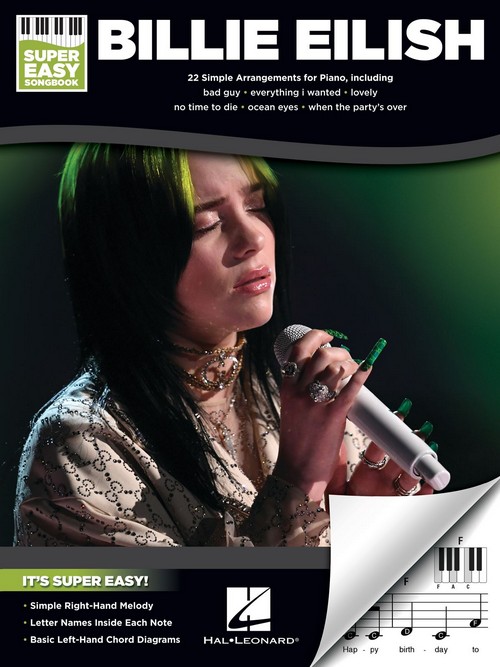 Billie Eilish - Super Easy Songbook, Piano. 9781540094209