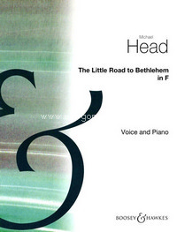 Little Road To Bethlehem In F, for voice and piano