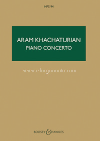 Piano Concerto, for piano and orchestra, study score. 9780634034602