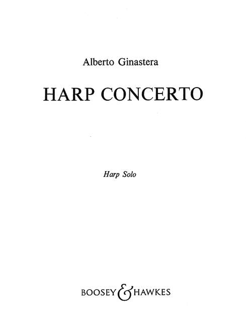 Harp Concerto op. 25, for harp and orchestra, solo part