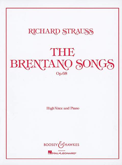 The Brentano Songs op. 68, Six songs, for high voice and piano