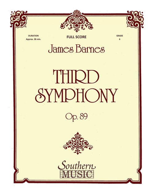 Third Symphony, op. 89, Full Score. 9781581065213