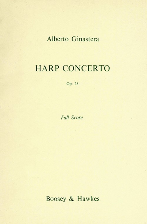 Harp Concerto op. 25, for harp and orchestra, score