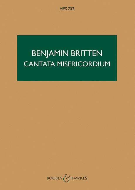 Cantata Misericordium op. 69 HPS 752, for soloists (TBar), mixed choir (SATB) and orchestra, study score