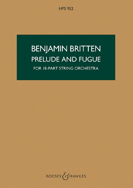 Prelude and Fugue op. 29 HPS 952, for string orchestra, study score