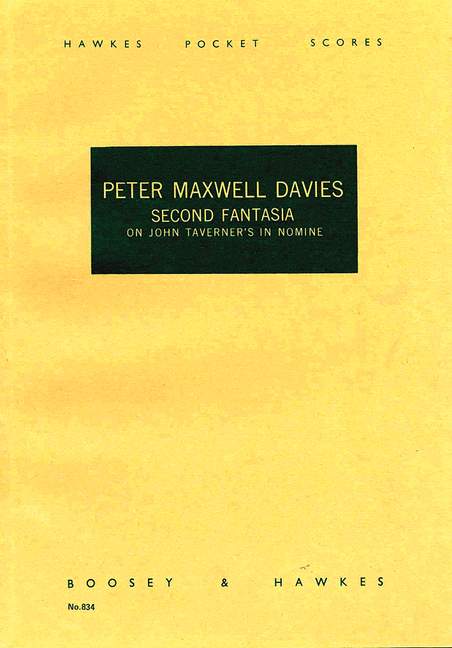 Second Fantasia on John Taverner's In Nomine HPS 834, for orchestra, study score