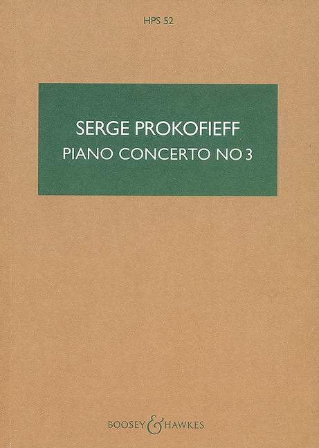 Piano Concerto No. 3 in C major op. 26 HPS 52, for piano and orchestra, study score. 9790060020575