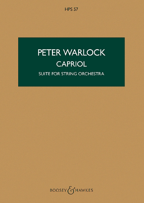 Capriol HPS 57, Suite, for string orchestra, study score