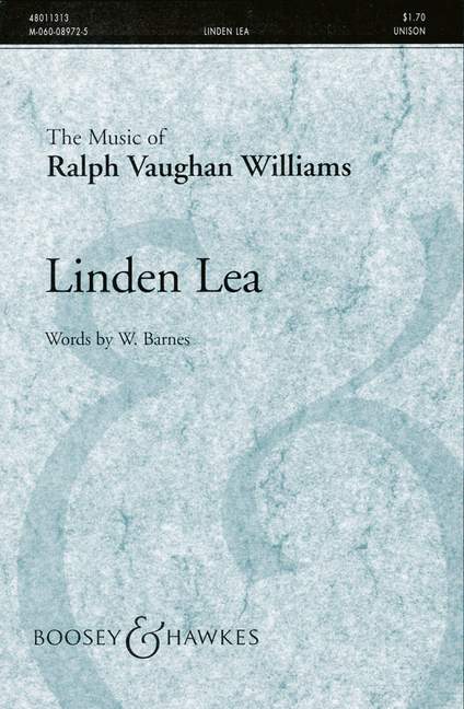 Linden Lea, A Dorset Song, for unison choir and piano, choral score
