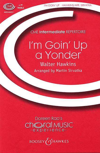 I'm Goin' Up A Yonder, Spiritual, for 4-part treble voices (SSAA) and piano, choral score