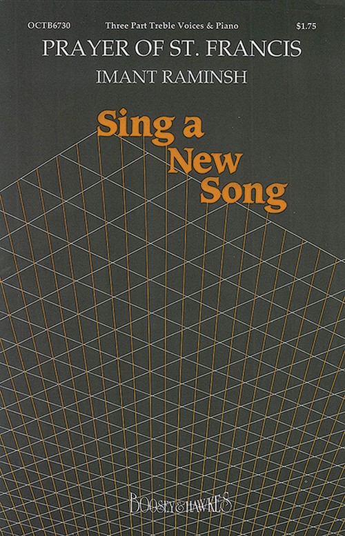 Prayer of St. Francis, for 3-part treble voices (SSA) and piano, choral score