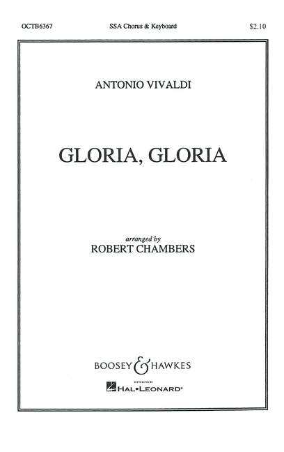 Gloria, Gloria, for female choir or children's choir (SSA) and piano, choral score